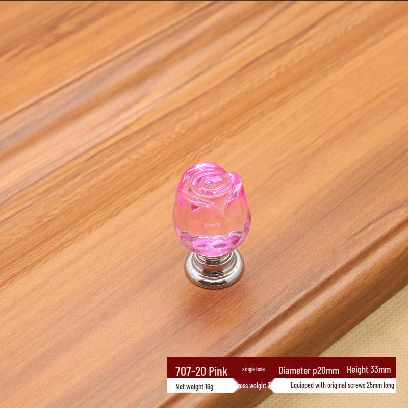 12 мм акриловая хрустальная и деревянная ручка для ящика с одним отверстием для шкатулки для драгоценностей