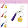 Adorable Funny Expression Time Gem Keychain Pendant Creative Unique Tassel Charm