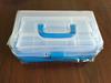 Extra Large Transparent Plastic Toolbox with Three Layers - Artist & Electrician Portable Folding Storage Box