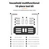Велосипедный мультитул 10 в 1 Стальной велосипедный комбинированный инструмент для обслуживания Многофункциональный шестигранный ключ Набор бит и торцевых головок Инструмент