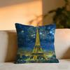 Van Goghs Works Cushion Cover Cozy Velvet Throw PillowSoft Warm Cushion For Sofa  Bed