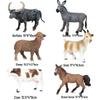 Kids' Wild Animal Figures: Lion, Tiger, Cow, Goat, Rhino, Horse, Leopard, Elephant - Plastic Educational Toys