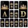 Yinuoda Black Diamond Crown Letter Phone Case for Samsung A 51 30s 71 21s 10 70 31 52 12 30 40 32 11 20e 20s 01 02s 72 Cover