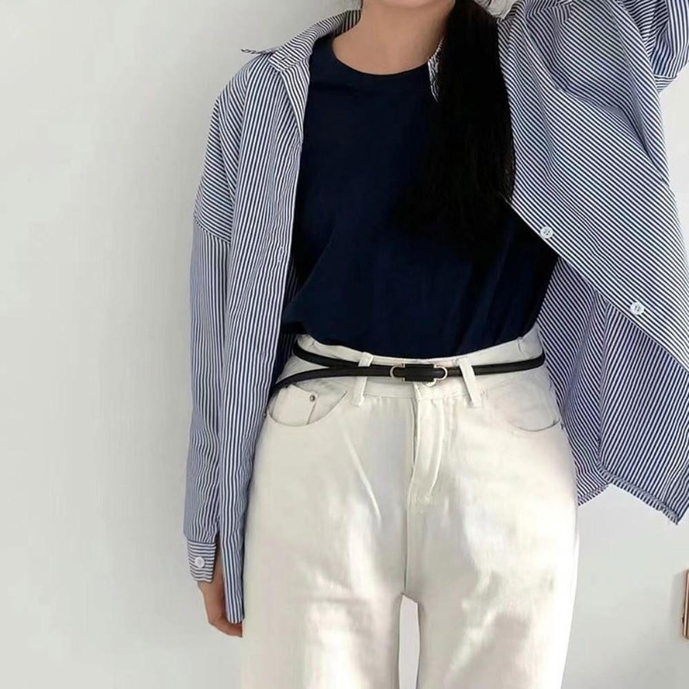 PU Leather Slim Belt Thin Dress Belt Versatile Suit Belt Women Accessories