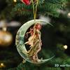 Moon Palace Fairy 2D Flat Acrylic Decorative Pendant Pendant, for Bags/keychains/home/car Decoration Accessories  Ramadan Christmas Decoration Gift