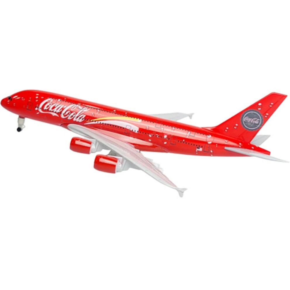Металлическая модель самолета 20 см - Ливрея Airbus A380 Coca-Cola (Выпуск 57)