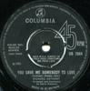 7-дюймовая пластинка RICHARD ANTHONY  You Gave Me Somebody To Love DB7864 Columbia 1966 UK Поп Б/у