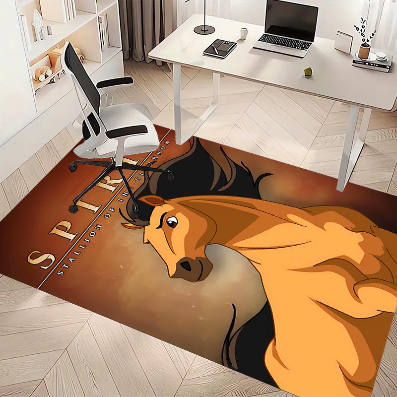 Spirit Stallion of the Cimarron Printed Absorbent Washable Carpet, Non-Slip Bathroom Mats, Kitchen Rugs, Yoga Mat,Living Room Entrance, Camping Picnic