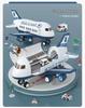 Extra Large Children's Inertial Airplane Toy Set with Lights and Music
