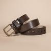 Популярный мужской ремень из коровьей кожи первого слоя, ремень из натуральной кожи, классический мужской универсальный ремень с пряжкой