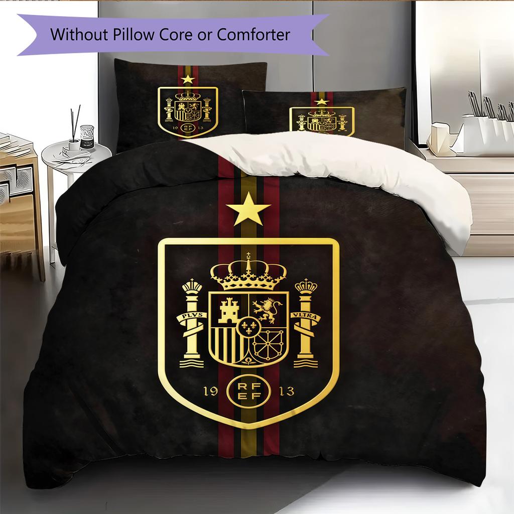 La Roja Pattern Bedding Quilt Set Home Decoration Gift (1 * duvet cover + 2 * pillowcase without core)