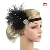 Women Beaded Flapper Hair Accessories Rhinestone Sequin Performance Headwear Elastic Indian Vintage Masquerade Feather Headband