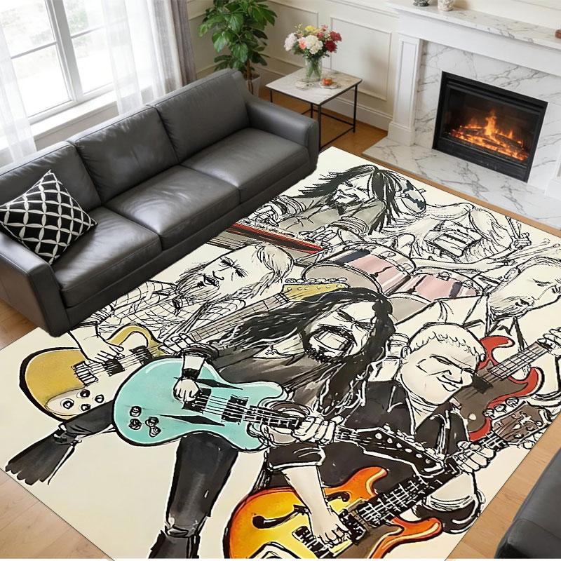Crystal Velvet Rug Soft Non Slip Indoor Floor Mat Home DecorFoo Fighters