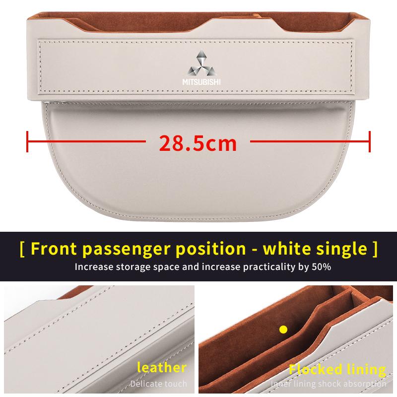 Car Seat Gap Organizer Seat Crevice Slot Storage Box For Mitsubishi Outlander Pajero Lancer Evolution X Ralliart Asx L200 Triton TX1