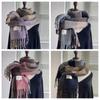 Korean Style Winter Cashmere Shawl Thickened Plaid Knitted Scarf Fashion   Women/Men