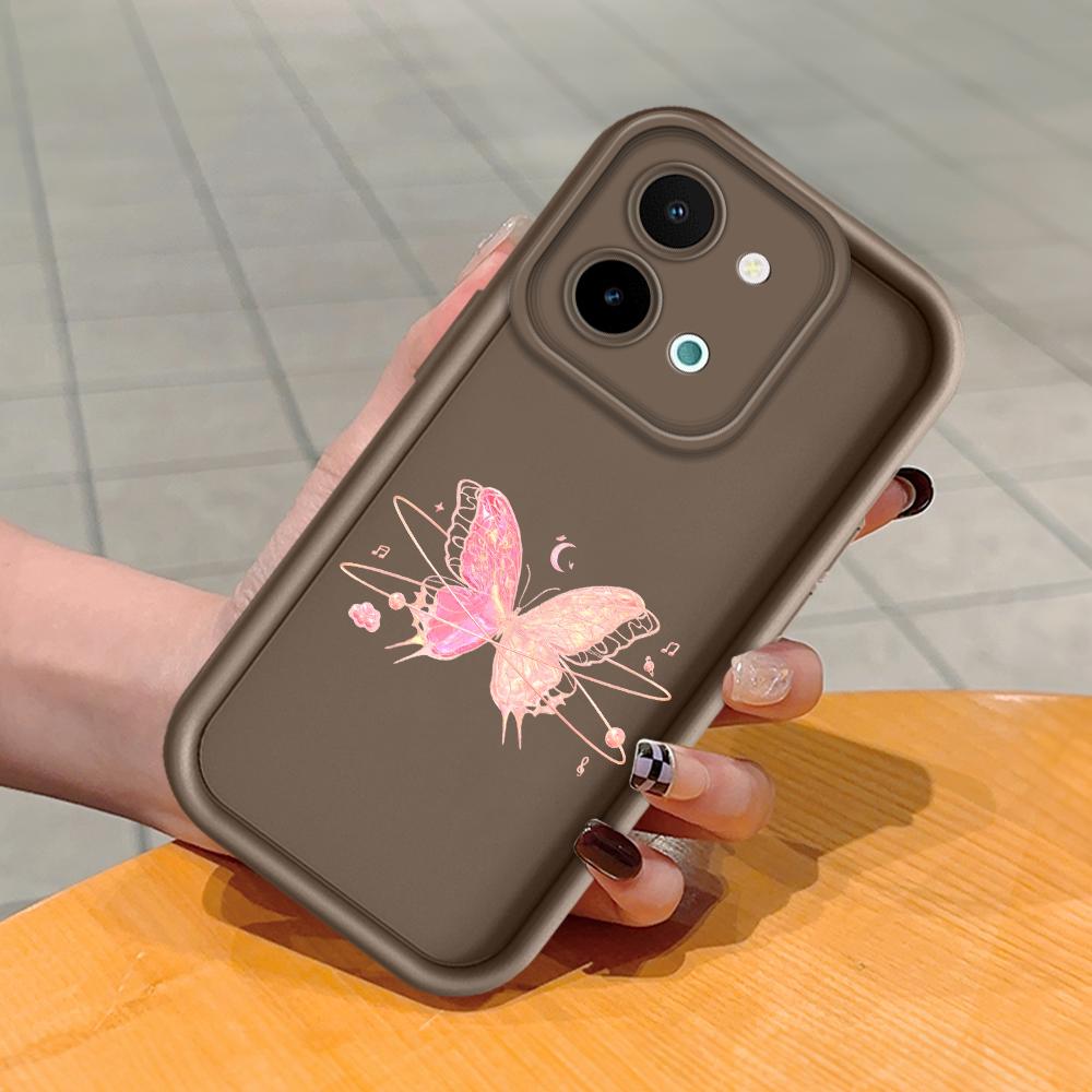 Для Huawei P50 Pro P40 Lite Honor 8X 9X X9 Tecno Spark Go Infinix Smart 8 Vivo V29 V30 Y02 Y16 мягкий чехол для телефона с рисунком бабочки на задней крышке