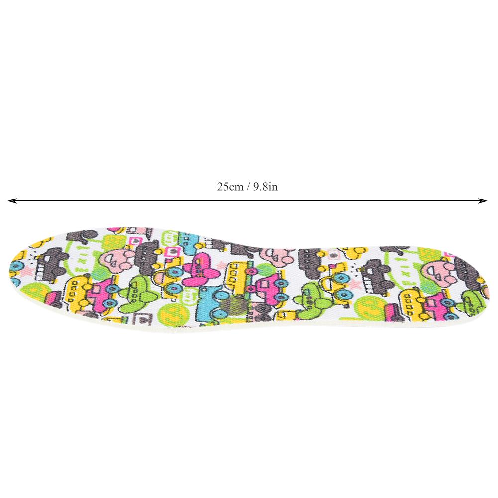 Children Soft Latex Car Pattern Insole Shoe Cushions Pad Breathable Massage Insoles