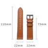 For Samsung Galaxy Watch4 Classic 46mm 42mm/Galaxy Watch4 44mm 40mm/Gear Sport Cowhide Leather 20mm Watch Band