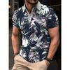 Coconut Tree Polo for Men 3D Printed Polo Shirts for Men Hawaiian Beach Short Sleeve Fashion Tops
