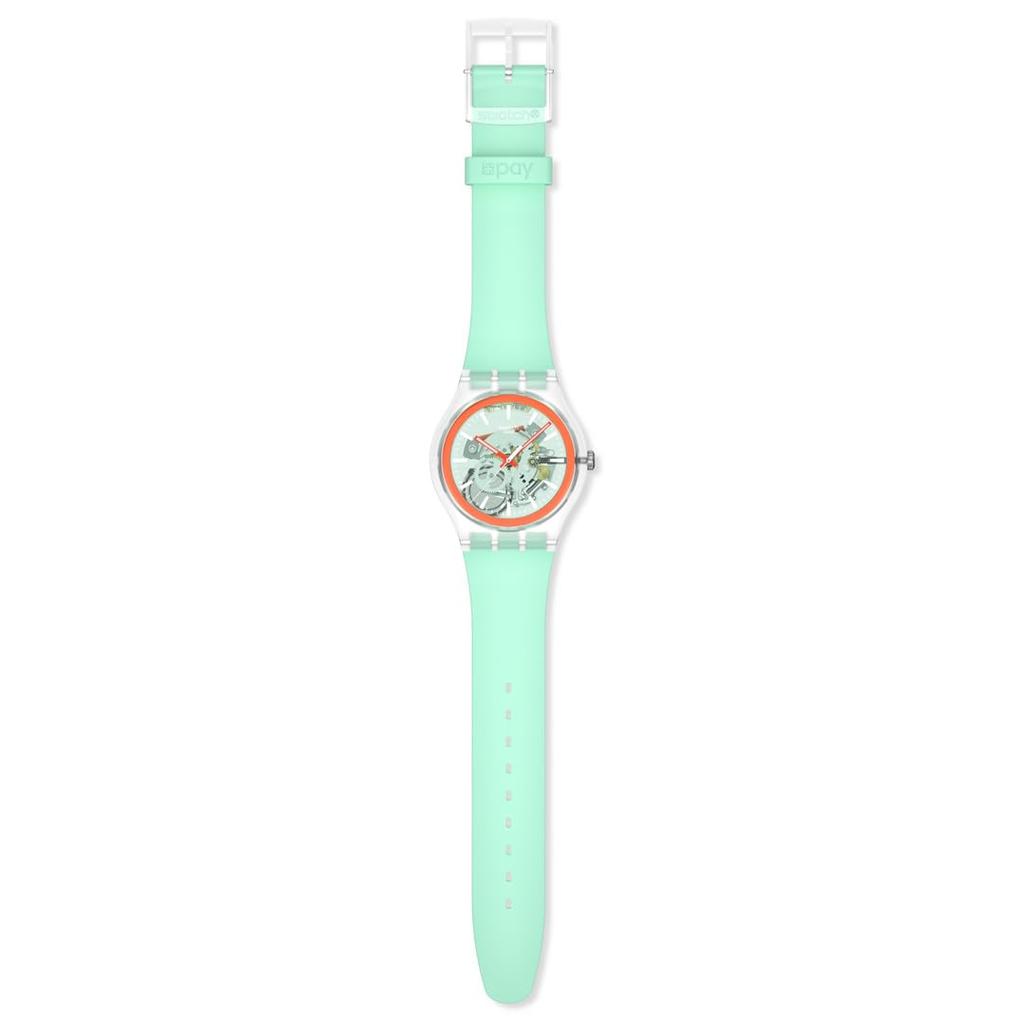 Новые мужские часы BOSOURCED Sweetly Mint Pay, унисекс, взрослые, зеленые [Swatch SO29K120-6000]