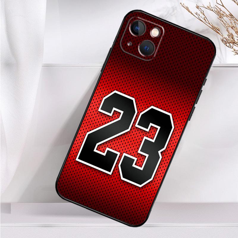 Чехол для телефона с баскетбольным номером 23 для iPhone 16 15 14 13 12 11 Pro Max Mini X XR XS Max 7 8 Plus
