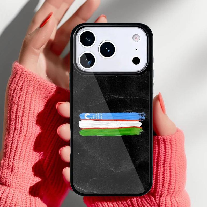 Чехол для телефона с флагом и гербом Узбекистана для iPhone 17 Air 16e 15 14 13 Pro Max Задняя крышка для 12 11 Pro Coque