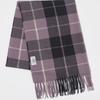 RECLOW OMBRE Two-tone Check Muffler PURPLE