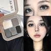 Палитра теней для век 5 цветов в стиле панк Smokey Eye Серебристый Белый Серый Цвет Цемента Темно-Черный Матовые и Сатиновые Стойкий Макияж для Вечеринки