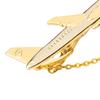 Мужской зажим для галстука Золотой самолет Цепочка Стайлинг Петличный значок Съемный дизайн Практичная булавка для галстука Аксессуар для повседневной носки