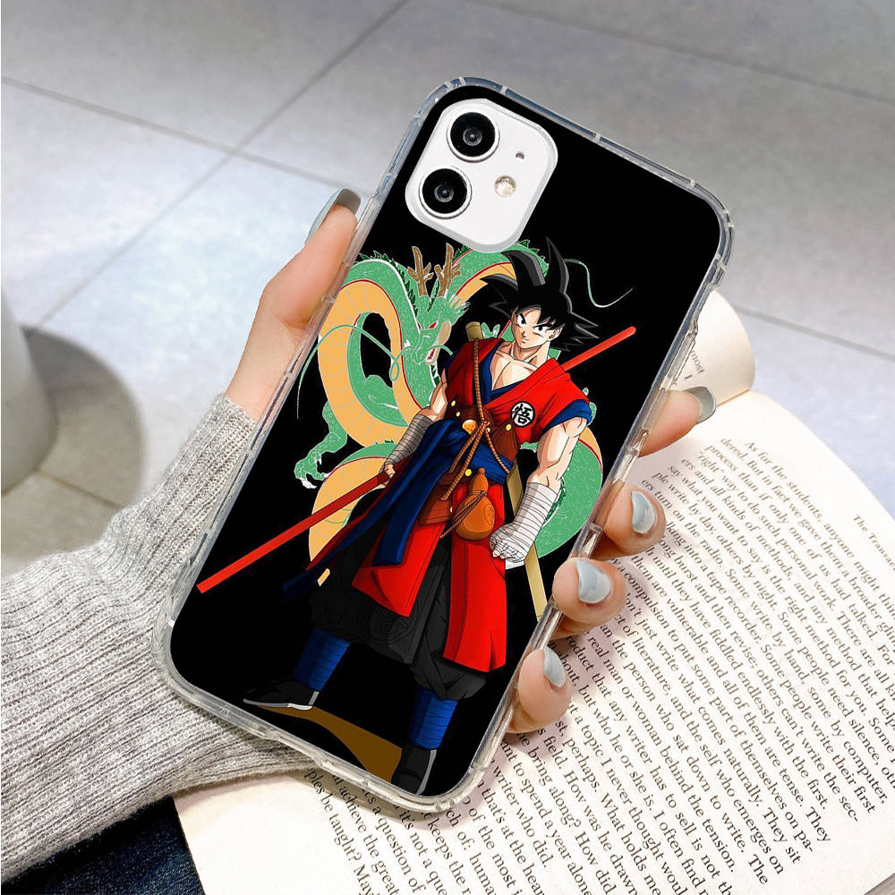 Чехол для Samsung A04 A14 A23 A34 A54 M23 M33 M52 M53 Realme 10 9 C30S C35 C55 VIVO Y02S Y21 Y51 X80 Pro Прозрачный чехол WI46 Dragon Ball Goku