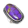 Natural Copper Charoite Gemstone 925 Sterling Silver Jewelry Ring Size 7 q8D36