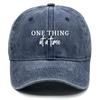 ONE THING at a time" Print Snapback Sun Hat, Trucker Hat Cozy Sunshade Solid Color Solid Adjustable Baseball Hat
