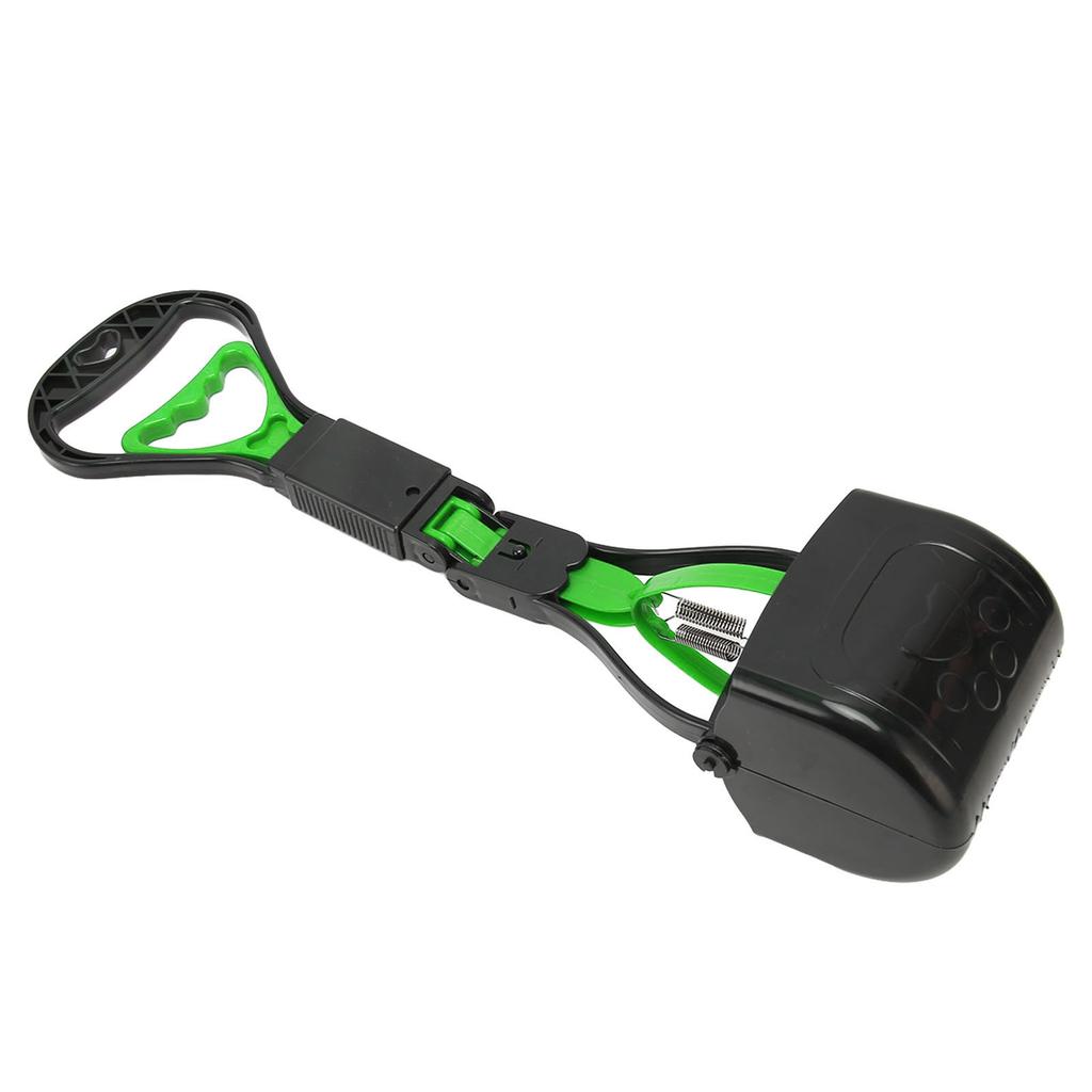 Pet Pooper Scooper Multipurpose Long Handle High Strength Durable Folding Portable Dog Poop Scooper for Outdoor Green