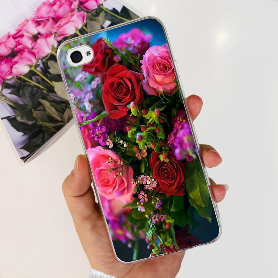 For Apple iPhone 4 Case Popular Flower Astronaut Clear Funda Soft Silicone Cover For iPhone 4s 4 s Bumper for iPhone4 Coque Capa