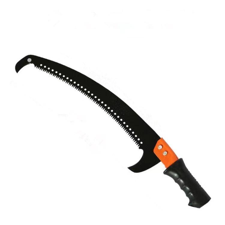 Double Hook High Branch Pruning Saw with Three-Sided Teeth for Garden and Tree Logging