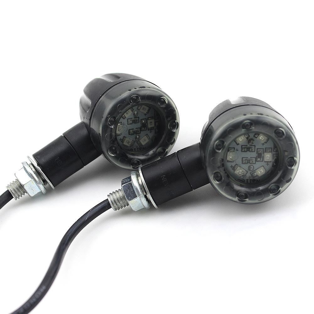 2/4 шт. универсальные 8 мм мотоциклетные светодиодные указатели поворота стоп-сигналы пуля янтарно-красные индикаторы для мотоцикла скутер спереди и сзади