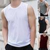 Oversized Breathable Sleeveless Tanks Tops Summer Quick Drying Sport Fitness Men Vest Pure Color Singlets