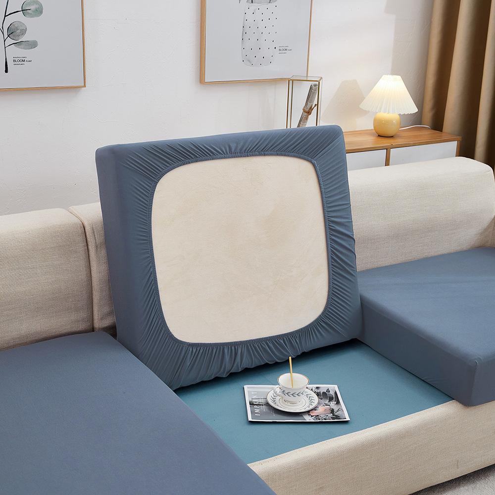 Solid Silk Sofa Cushion Cover Living Room Home Slipcover Protector L Shap Single Couch Pad Seat Covers Case