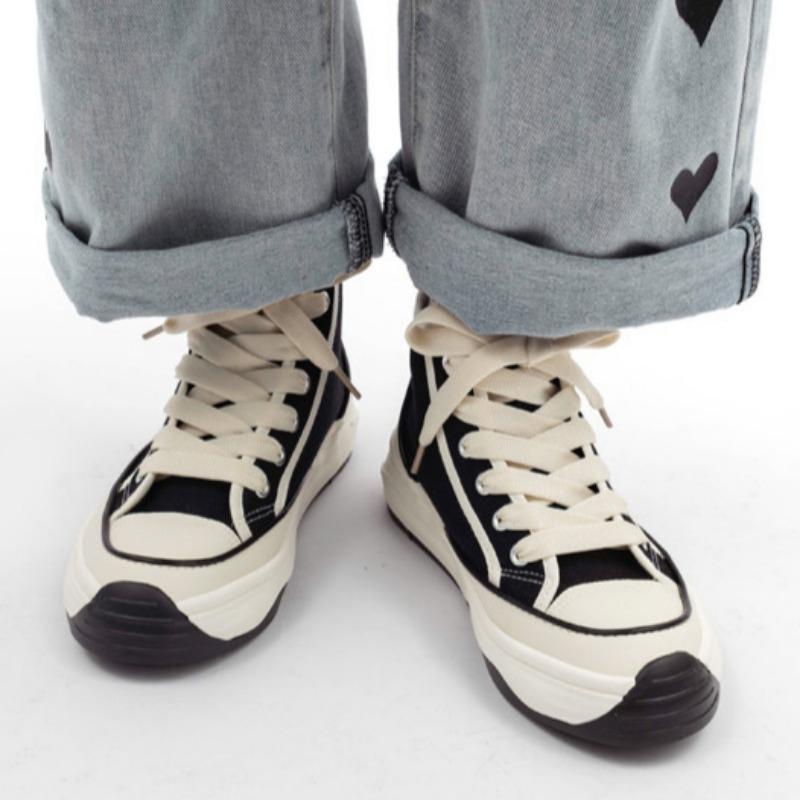 Высокие парусиновые туфли студенческая спортивная обувь студенческая универсальная обувь Tide Ins Design Sense повседневная обувь для сноубординга