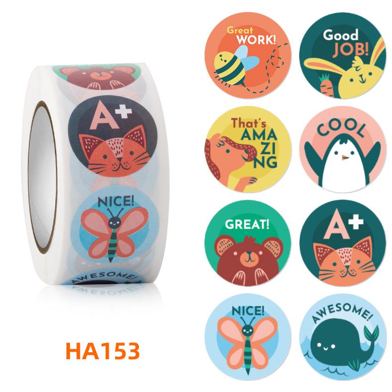 500 Sheets of Cute Animal Motivational Stickers for Kids - Reward, Praise, and Encourage Students