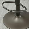 Set of 2 Swivel Bar Stools with Footrest and Adjustable Height, 35x36x64-85cm, Brown