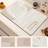 Суперабсорбирующий коврик Изысканный кухонный коврик Противоскользящий сливной коврик для кофе и посуды Быстросохнущий большой коврик для сушки ванной комнаты Посуда