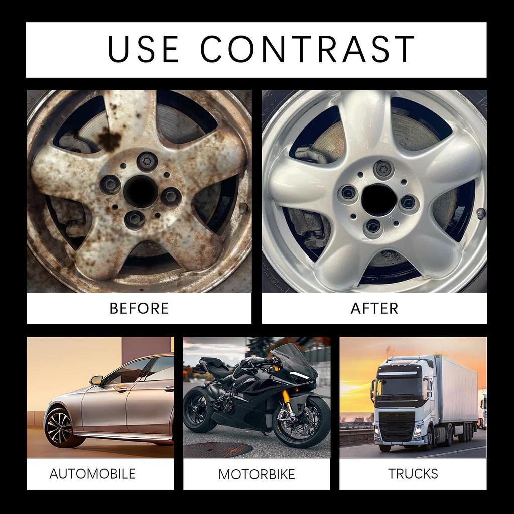 Rayhong Car Rust Remover. Gentle, mild, and effective rust removal and shine restoration for automotive surfaces