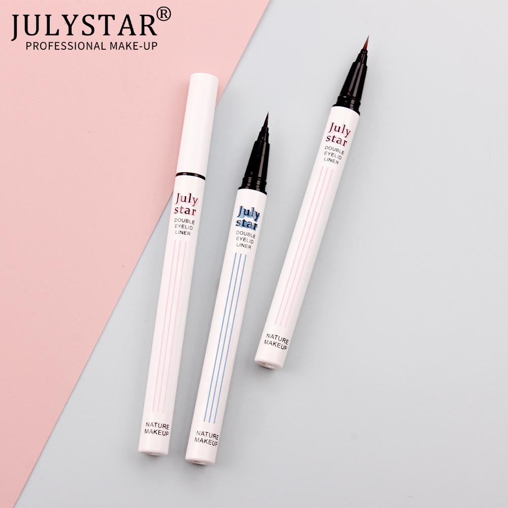 Ручка для лежачего шелкопряда июля, водостойкая, быстросохнущая, коричневая жидкая подводка для глаз, которую нелегко размазать, макияж глаз, натуральная стойкая подводка для глаз