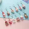 1pc Cute Keychain Snowmen Keyring Silicone Gifts for Women Backpack Accessories Christmas Pendant
