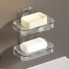 Настенный держатель для мыла Самоклеящаяся мыльница для ванной комнаты Без сверления Прозрачный акриловый держатель для мыла