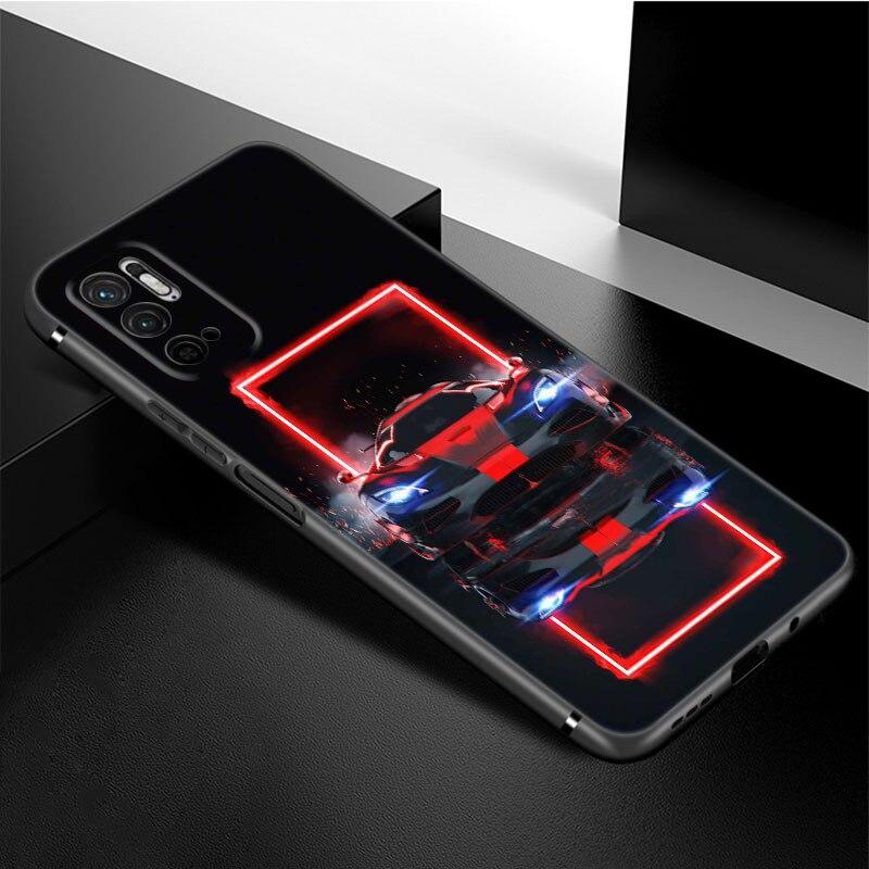 Крутой чехол для телефона с спортивными автомобилями для Xiaomi Redmi Note 11 10 9 8 Pro 11T 5G 10T 10S 9S 9T 9i 9C 9A 8T, мягкий черный чехол из ТПУ