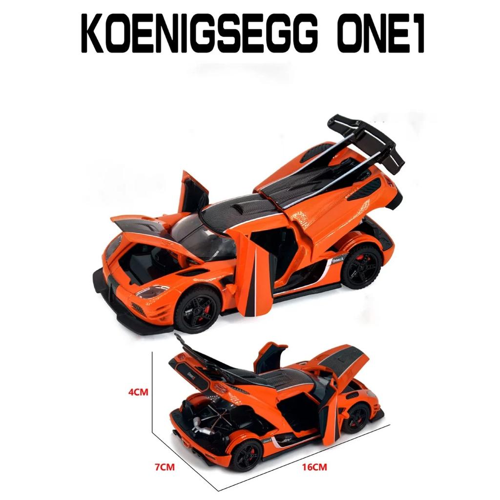 1/32 Koenigsegg ONE 1 литая спортивная модель автомобиля гоночные автомобили модель имитация звука и света детская игрушка подарок