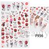 Nail Art Stickers, Romantic Valentine'S Day Love Cartoon Panda Love Adhesive Nail Stickers