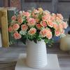 Artificial Home Room Decoration Xmas Party Decor 1 Bouquet 15 Heads Rose Flower